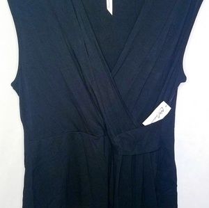 NY Collection Women's Black V-Neck Blouse